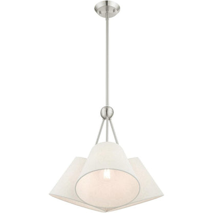 Three Light Dimmable Chandelier With Shades