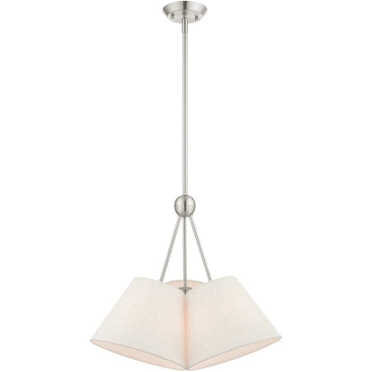 Three Light Dimmable Chandelier With Shades