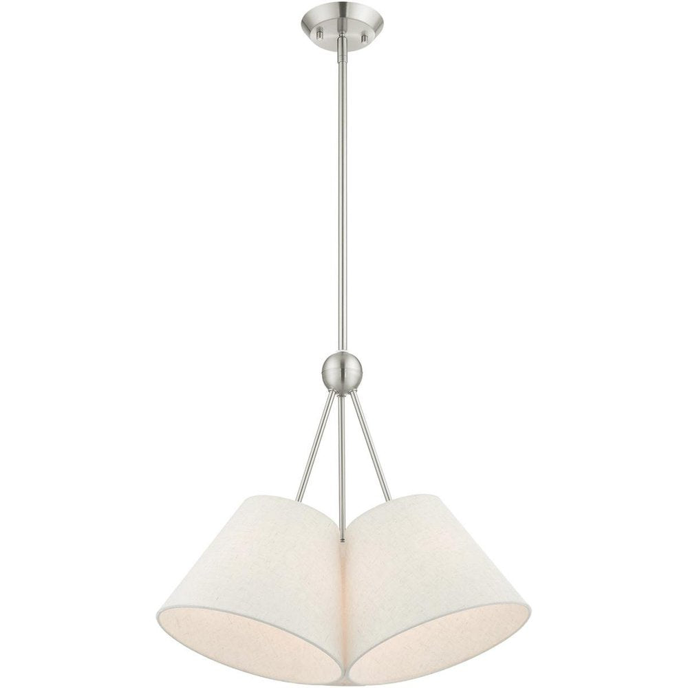 Three Light Dimmable Chandelier With Shades
