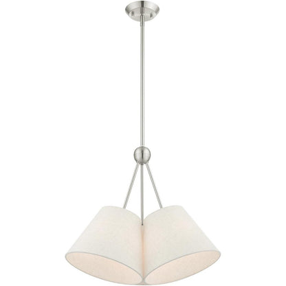 Three Light Dimmable Chandelier With Shades