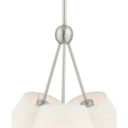 Three Light Dimmable Chandelier With Shades