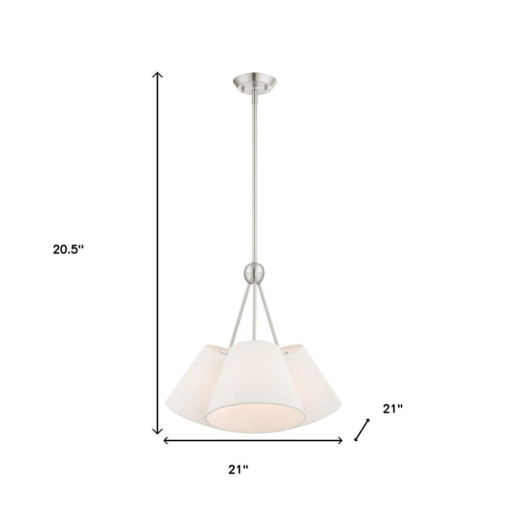 Three Light Dimmable Chandelier With Shades