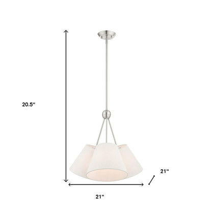 Three Light Dimmable Chandelier With Shades