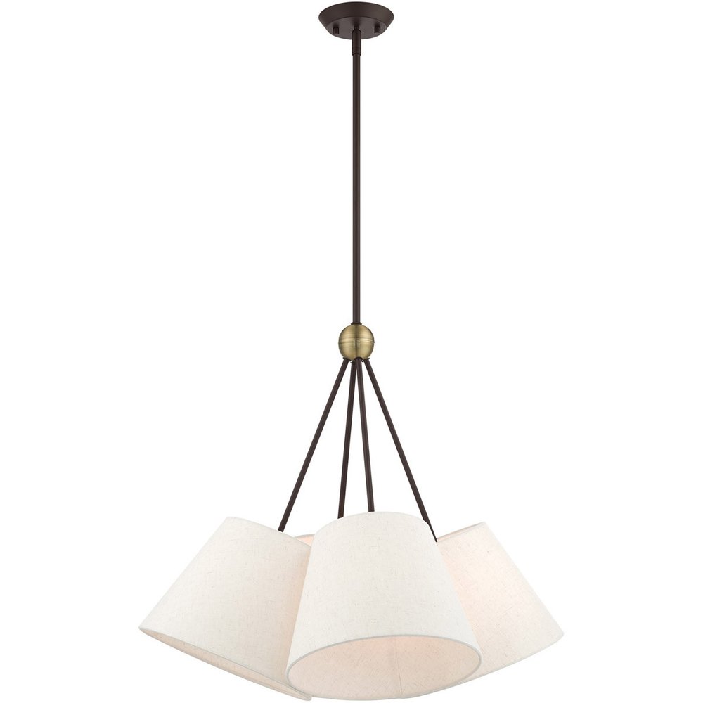 Four Light Dimmable Chandelier With Shades