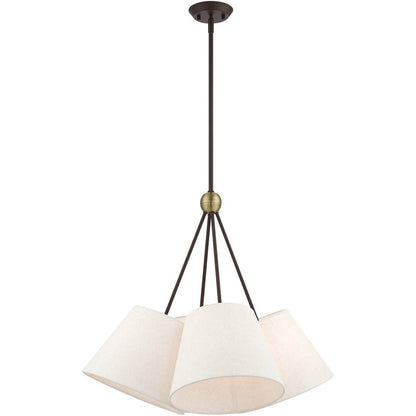 Four Light Dimmable Chandelier With Shades