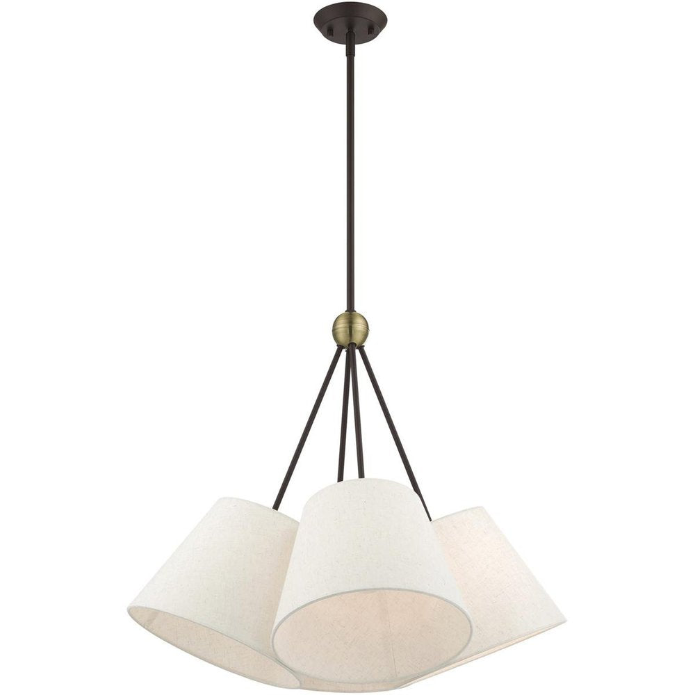 Four Light Dimmable Chandelier With Shades