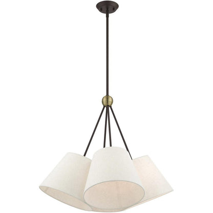 Four Light Dimmable Chandelier With Shades