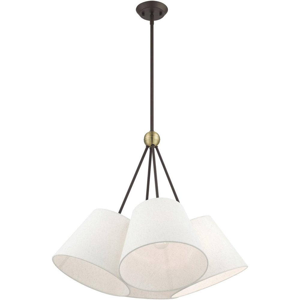 Four Light Dimmable Chandelier With Shades