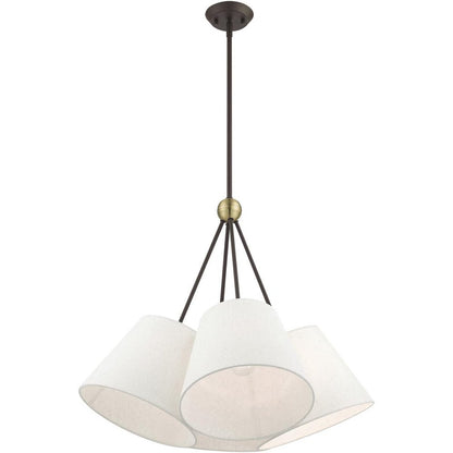 Four Light Dimmable Chandelier With Shades
