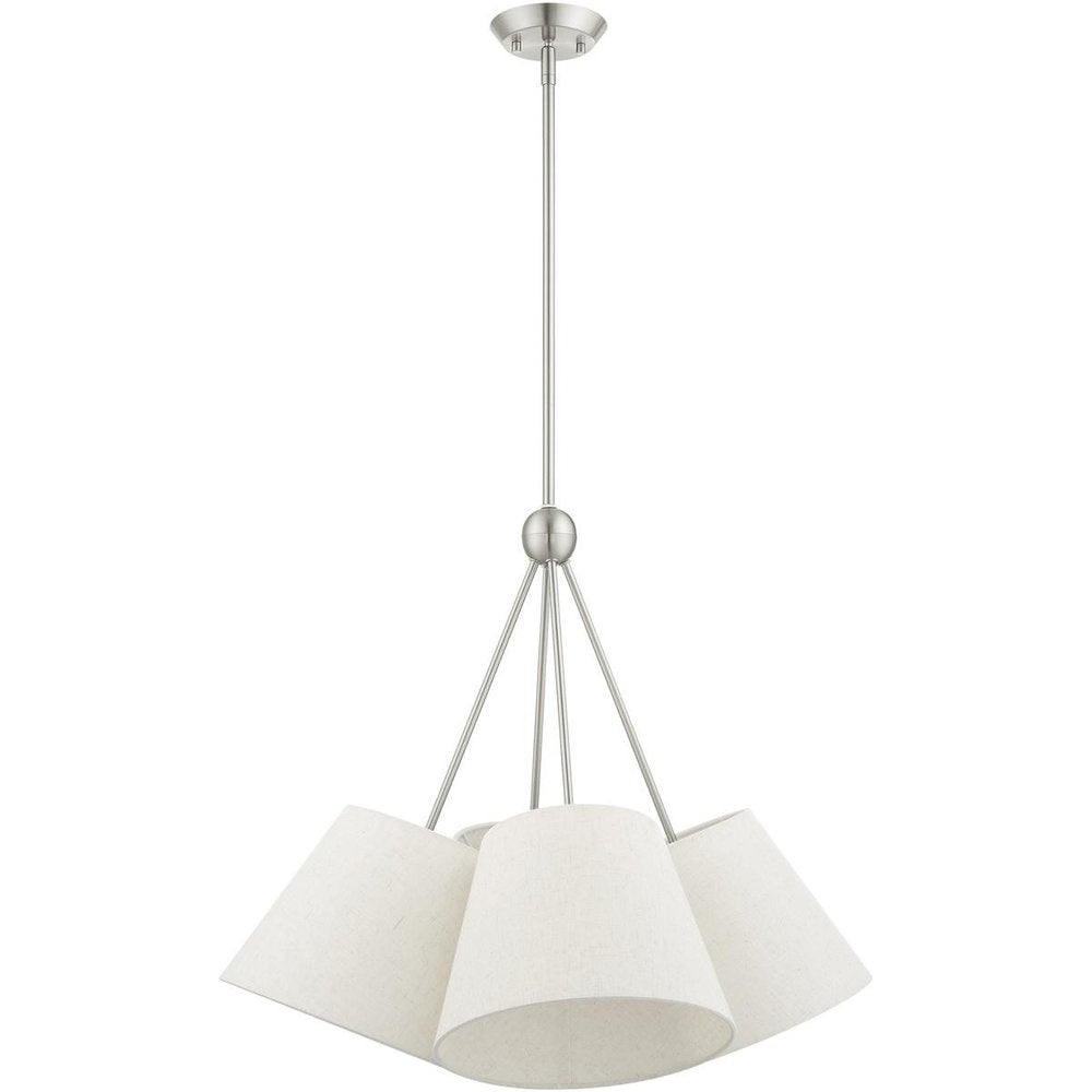 Four Light Dimmable Chandelier With Shades