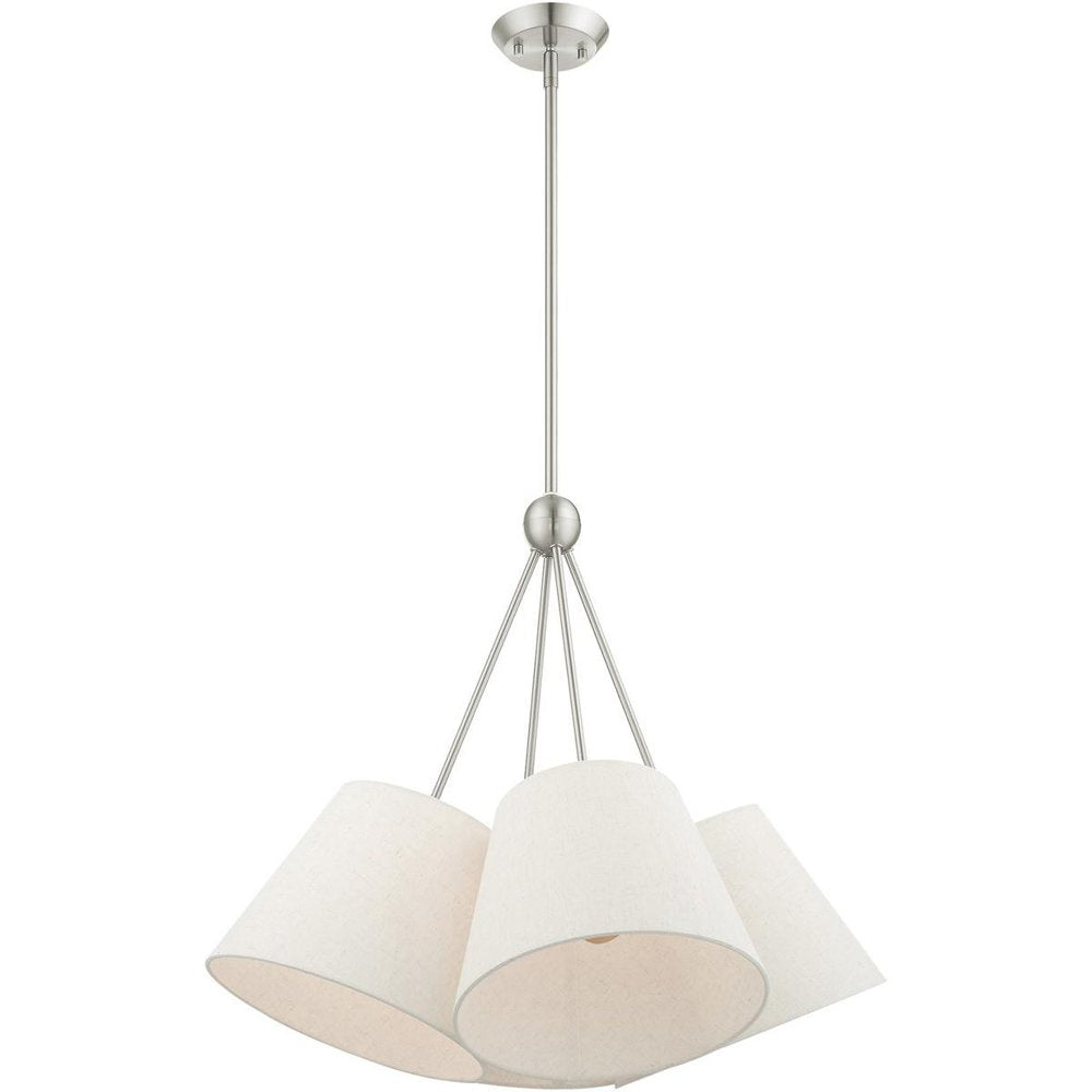 Four Light Dimmable Chandelier With Shades