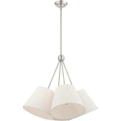 Four Light Dimmable Chandelier With Shades