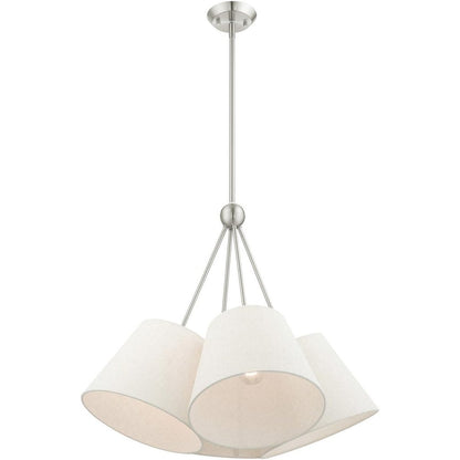 Four Light Dimmable Chandelier With Shades