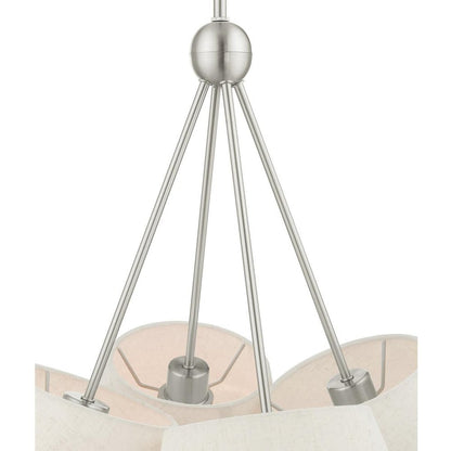 Four Light Dimmable Chandelier With Shades