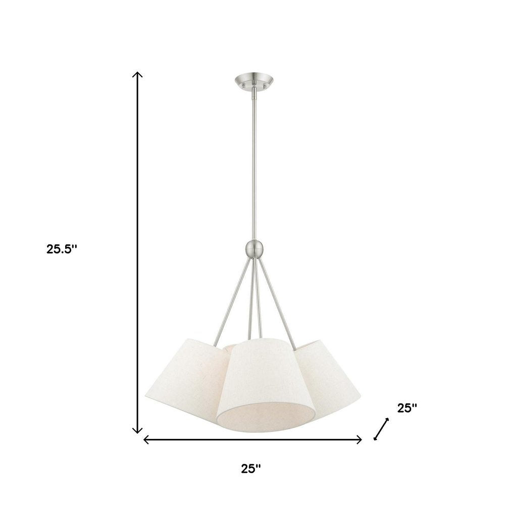 Four Light Dimmable Chandelier With Shades