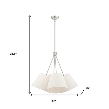 Four Light Dimmable Chandelier With Shades