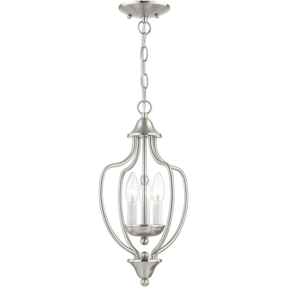 Three Light Dimmable Chandelier With Shades