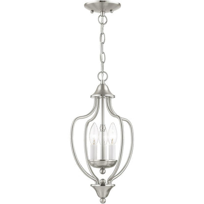 Three Light Dimmable Chandelier With Shades