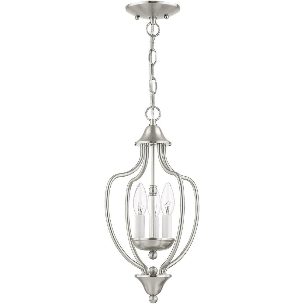 Three Light Dimmable Chandelier With Shades