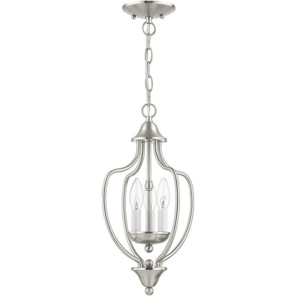 Three Light Dimmable Chandelier With Shades