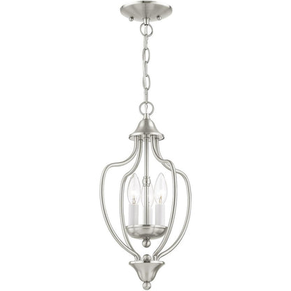 Three Light Dimmable Chandelier With Shades