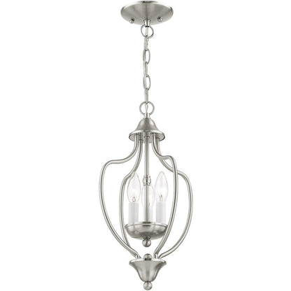 Three Light Dimmable Chandelier With Shades