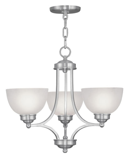 Three Light Dimmable Chandelier With Shades