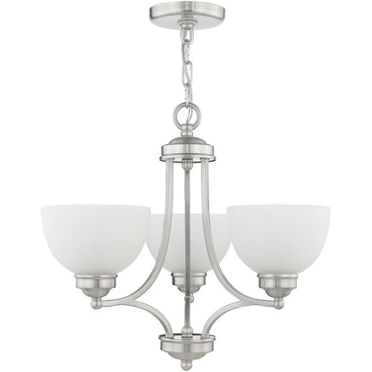 Three Light Dimmable Chandelier With Shades
