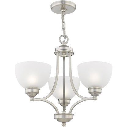 Three Light Dimmable Chandelier With Shades