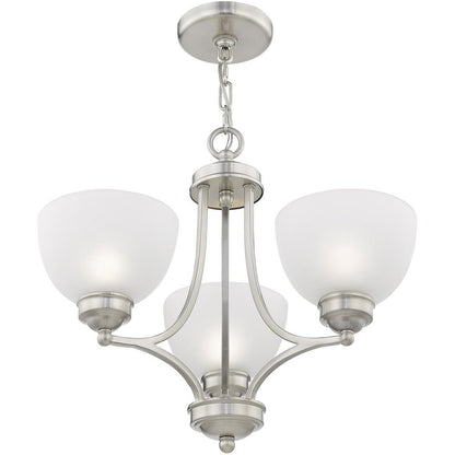 Three Light Dimmable Chandelier With Shades