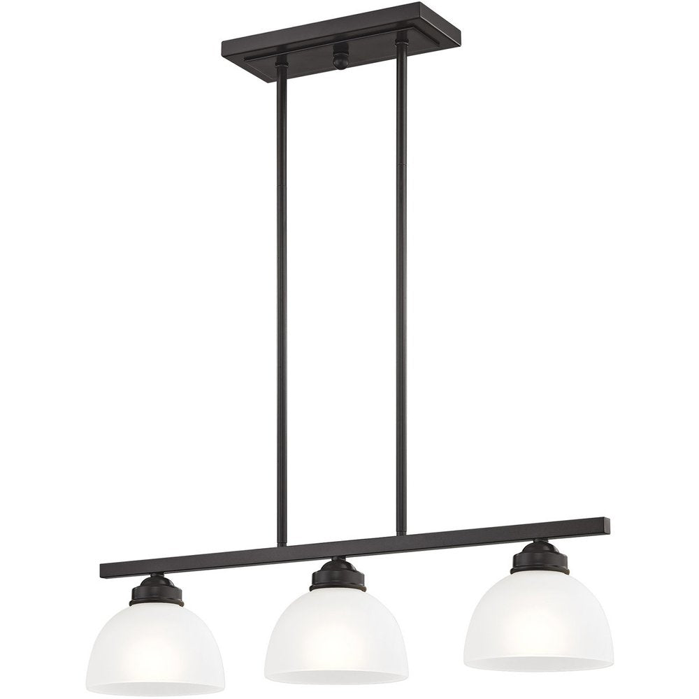 Three Light Dimmable Chandelier With Shades