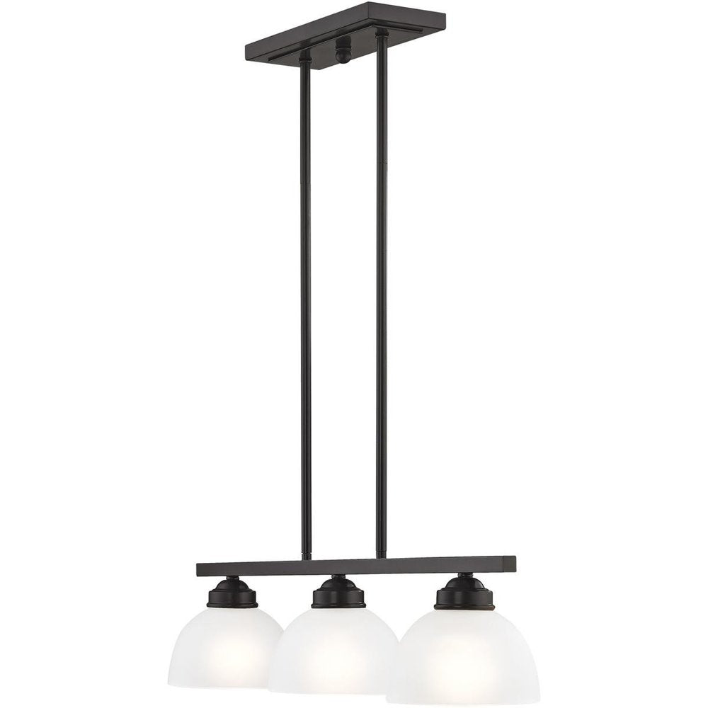 Three Light Dimmable Chandelier With Shades