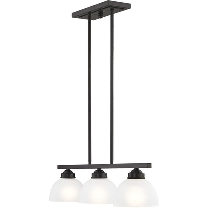Three Light Dimmable Chandelier With Shades