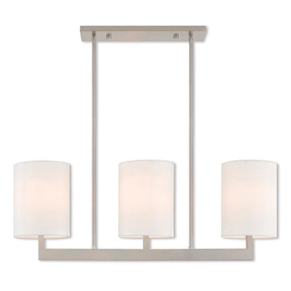 Three Light Dimmable Chandelier With Shades