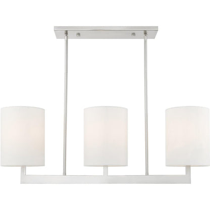 Three Light Dimmable Chandelier With Shades
