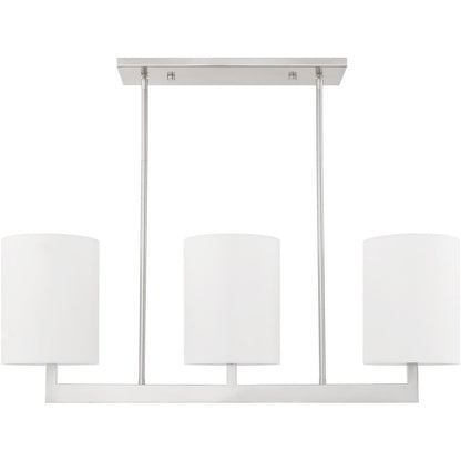 Three Light Dimmable Chandelier With Shades