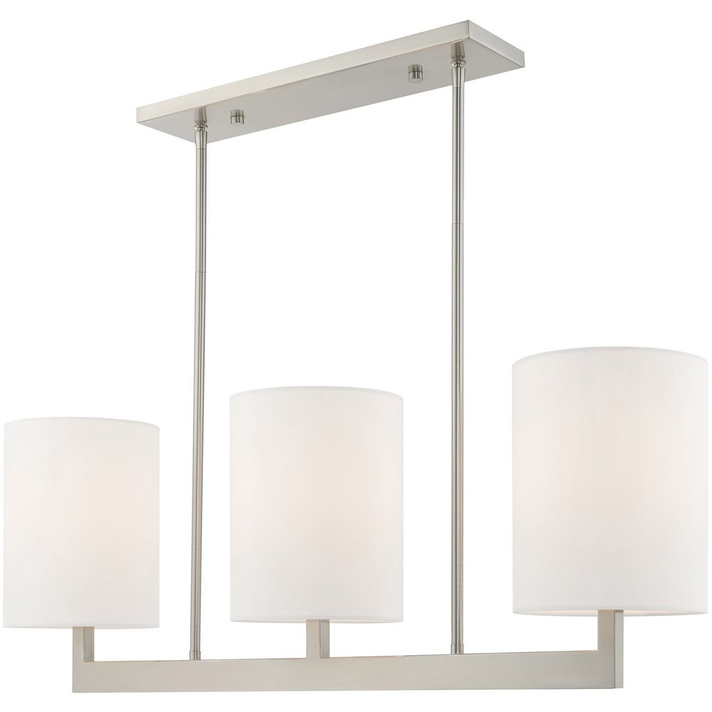 Three Light Dimmable Chandelier With Shades