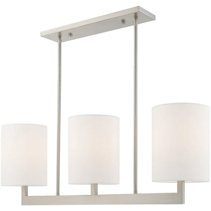 Three Light Dimmable Chandelier With Shades