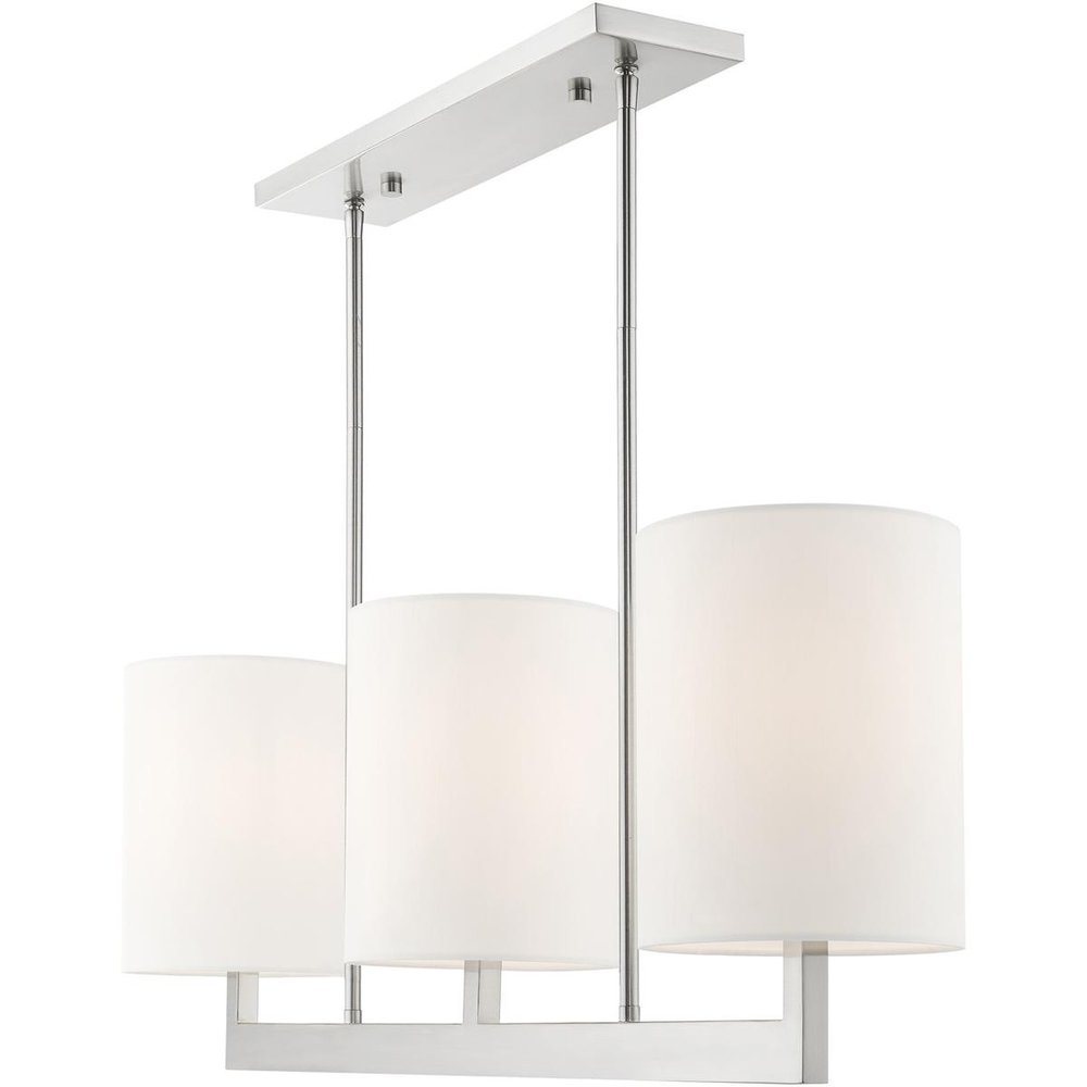 Three Light Dimmable Chandelier With Shades