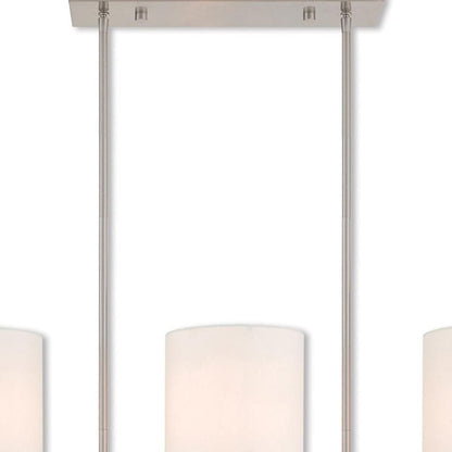 Three Light Dimmable Chandelier With Shades