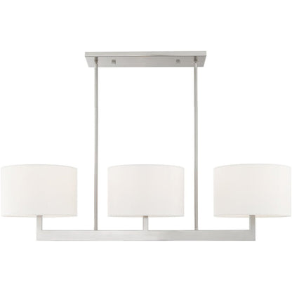 Three Light Dimmable Chandelier With Shades