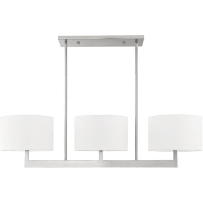 Three Light Dimmable Chandelier With Shades