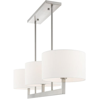 Three Light Dimmable Chandelier With Shades