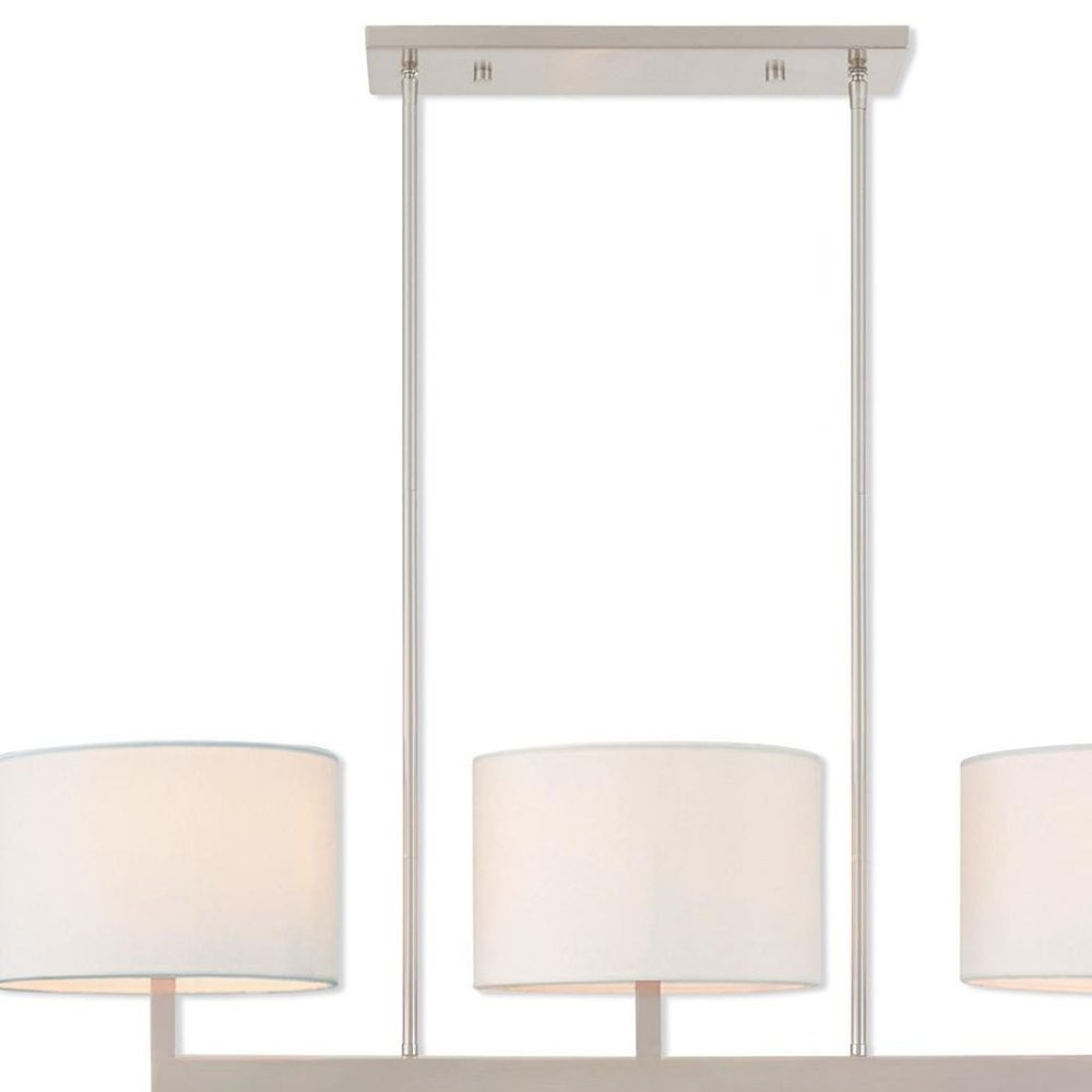 Three Light Dimmable Chandelier With Shades