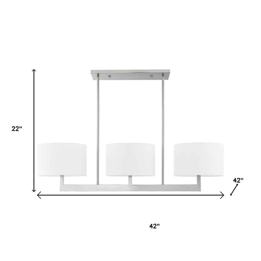 Three Light Dimmable Chandelier With Shades