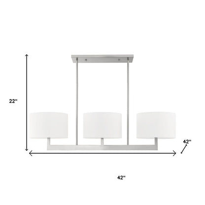 Three Light Dimmable Chandelier With Shades