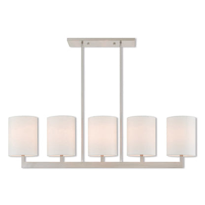 Five Light Dimmable Chandelier With Shades
