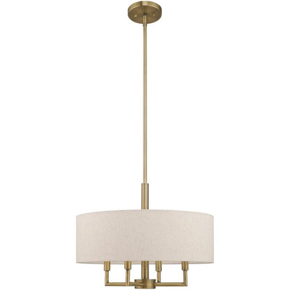 Four Light Dimmable Chandelier With Shades