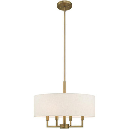 Four Light Dimmable Chandelier With Shades