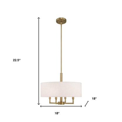 Four Light Dimmable Chandelier With Shades